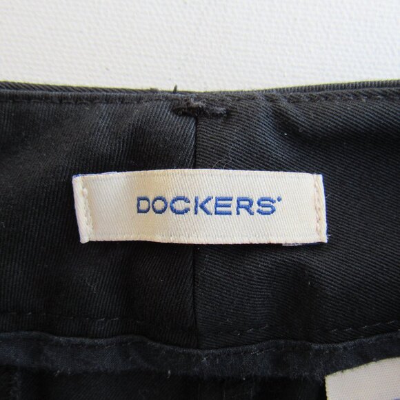 Dockers Womens Black Chino Metro Wide-Leg Trouser Pants Straight Fit Size 10Long - Picture 5 of 9